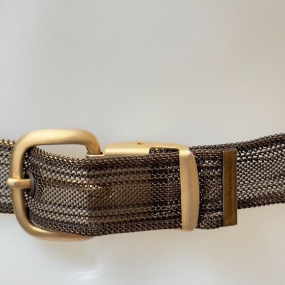 LIMITED Vintage Brown Brushed Metal Mesh Adjustable Belt Women's Size Large - Picture 4 of 7